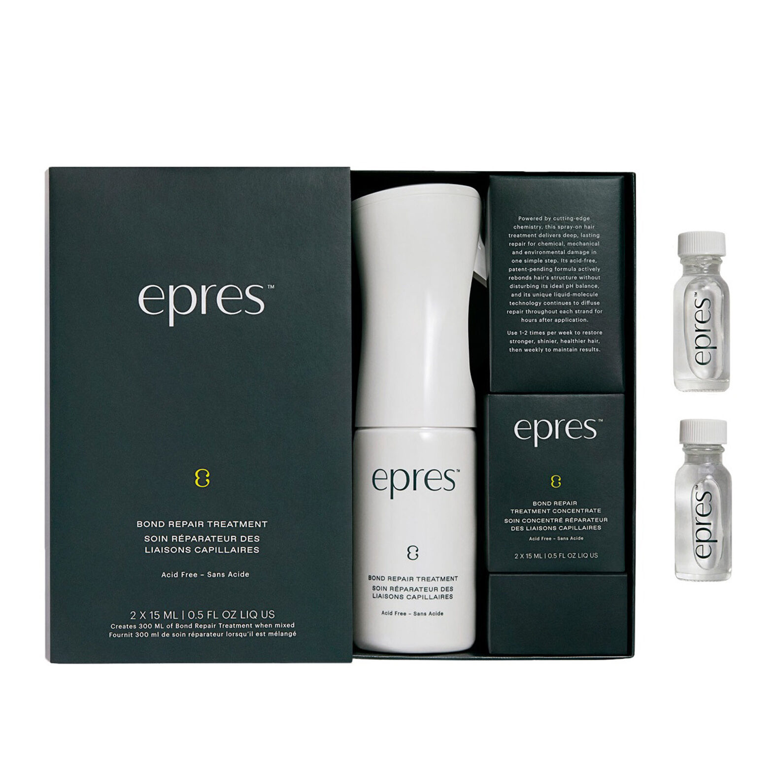 Epres Bond Repair Treatment Starter Kit bond repair behandeling voor beschadigd haar, voor zichtbaar glanzend en zacht resultaat.