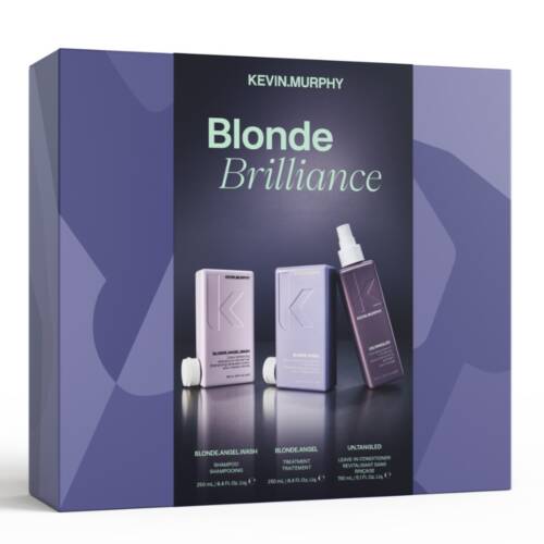 KEVIN MURPHY BLONDE BRILLIANCE GIFTBOX de ultime giftbox voor blobde haar dat extra hydratatie nodig heeft. Stralend blond en knoopvrij haar.