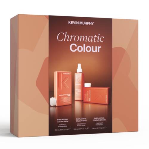 KEVIN MURPHY CHROMATIC COLOUR GIFTBOX die je haarkleur beschermt, versterkt en laten stralen. Voor langdurige glans en kleurbehoud, sulfaat en parabenen vrij.