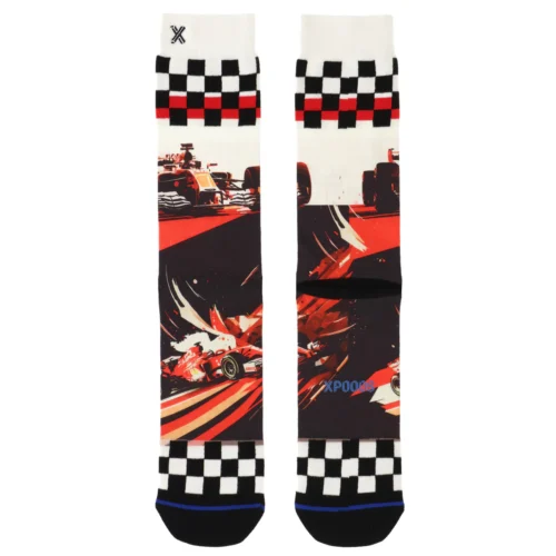 Xpooos Grandprix Socks maar van zulke snelle herensokken accelereert je hartslag gegarandeerd van 60 naar 100 in minder dan één minuut.